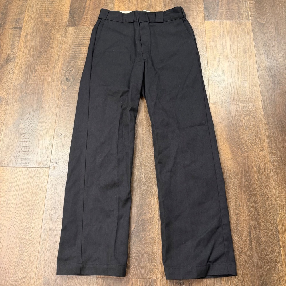 Vintage 70s 80s Dickies Mens 29x29 Black Work Pants Talon Zip Workwear